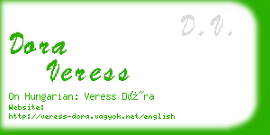 dora veress business card